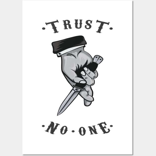 Trust No One Wall Art by deludedclothing